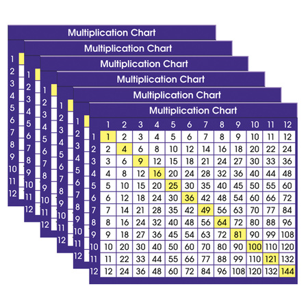 NORTH STAR TEACHER RESOURCES Multiplication Chart Adhesive Desk Plate, PK216 NS9050